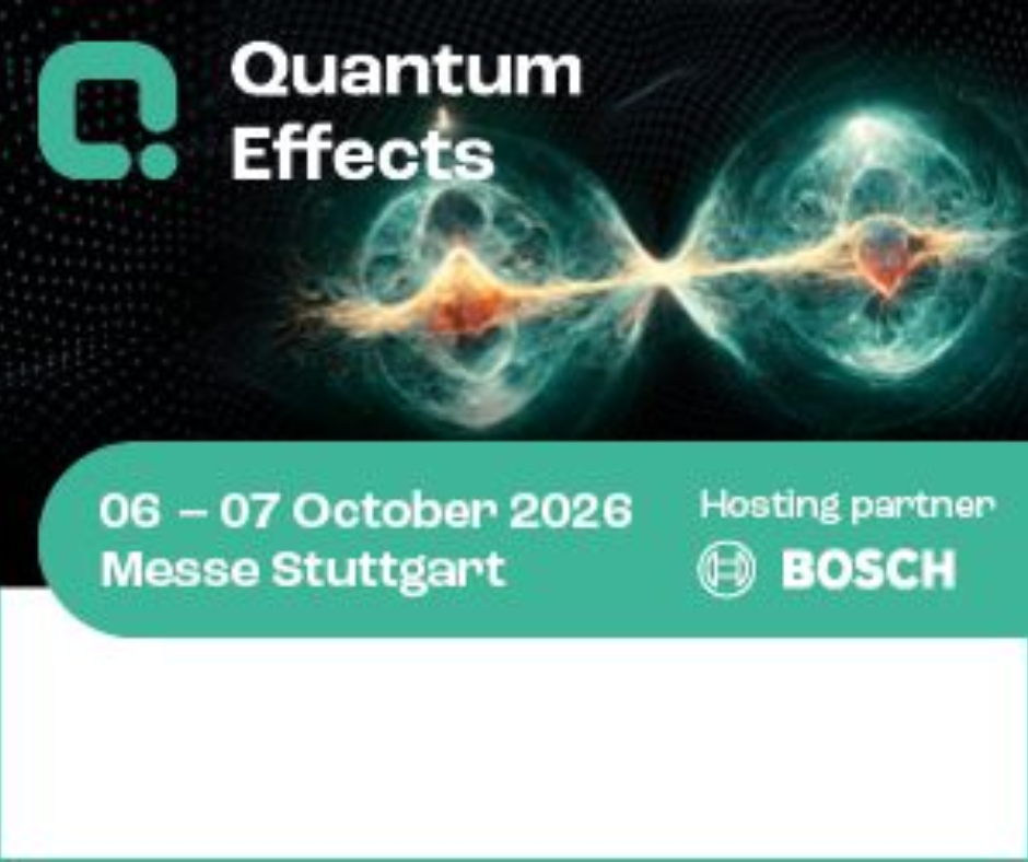 Poster with entaglement illustration and details about Quantum effect messe